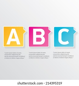modern color progress paper design template / can be used for infographics / numbered banners / speech bubbles / graphic or website layout vector