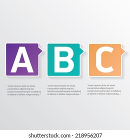 modern color progress paper design template / can be used for infographics / numbered banners / speech bubbles / graphic or website layout vector