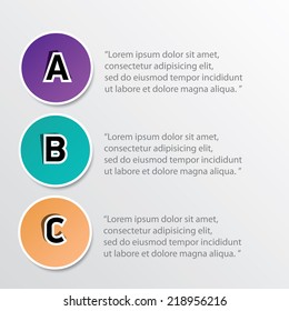 modern color progress paper design template / can be used for infographics / numbered banners / speech bubbles / graphic or website layout vector