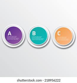 modern color progress paper design template / can be used for infographics / numbered banners / speech bubbles / graphic or website layout vector