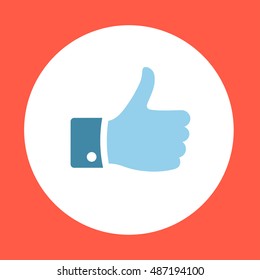 Modern color social media icon design. Vector bright sign on round template for web page or application