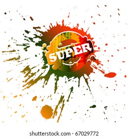 Modern color SUPER stamp
