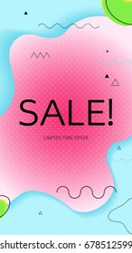 Modern color vector cover template. Light fashion fluid shapes editable composition with clipping mask. Futuristic design poster