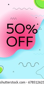 Modern color vector cover template. Light fashion fluid shapes editable composition with clipping mask. Futuristic design poster