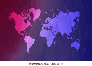 modern color world map. vector illustration