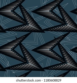Modern colored abstract geometric seamless pattern for sports. Vector illustration.