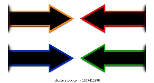 Modern colored arrows, great design for any purposes. Arrow icon. Vector image. EPS 10.