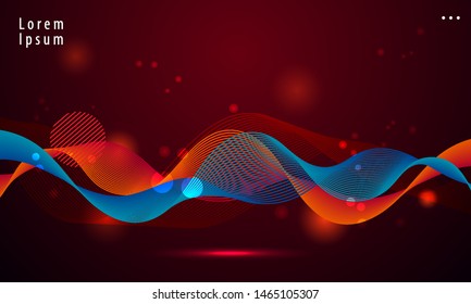 Modern colored background with dynamic wave. Vector ilustration