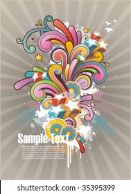 Modern colored background with free space for your text