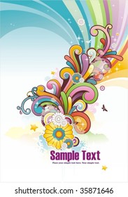 Modern colored background with free space for your text