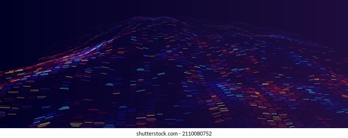 Modern Colored Background for Sports, Technology. Vector Illustration. Colorful Lines on Grid.