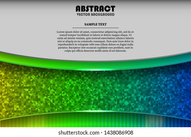 Modern colored background vector overlap layer with abstract style for background design. Texture with random colored triangle decoration. Yellow, green and blue skies.