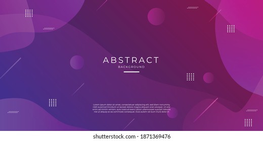 Modern colored memphis background. Technology business style web header vector design with abstract circle dot liquid geometric shapes