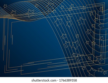 Modern colored poster. Abstract background for illustrating sport or any other motion. Composition of geometric shapes and dynamic linear waves. Vector illustration.