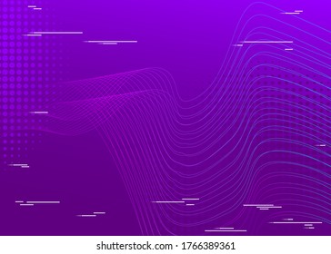 Afiche de color moderno. Antecedentes abstractos para ilustrar el deporte o cualquier otro movimiento. Composición de formas geométricas y ondas lineales dinámicas. Ilustración vectorial.