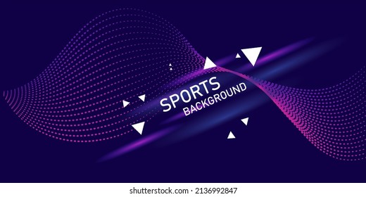 Modern colored poster for sports. Abstract vector style. dots and particles. Illustration suitable for design - Vector Illustration.