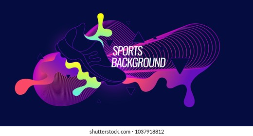 Modern colored poster for sports. Vector illustration