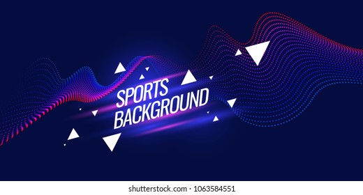 Modern colored poster for sports. Vector illustration - Shutterstock ID 1063584551