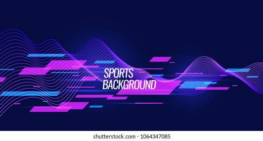 Modern colored poster for sports. Vector illustration - Shutterstock ID 1064347085