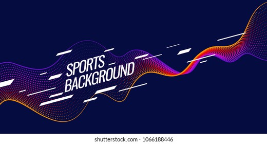 Modern colored poster for sports. Vector illustration