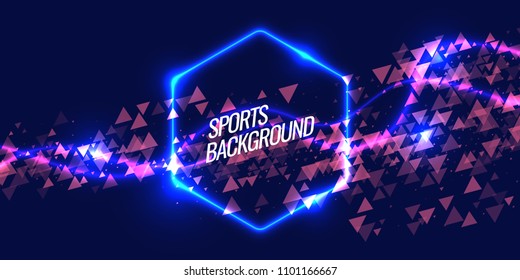 Modern colored poster for sports. Vector illustration