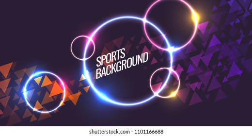 Modern colored poster for sports. Vector illustration Modern colored poster for sports. Vector illustration