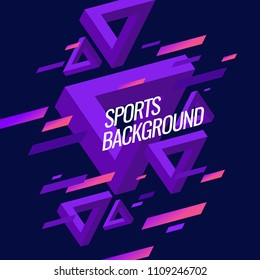Modern colored poster for sports. Vector illustration Modern colored poster for sports. Vector illustration