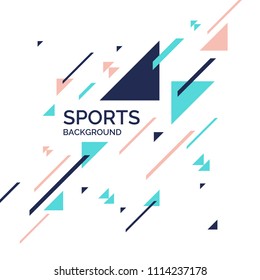 Modern colored poster for sports. Vector illustration