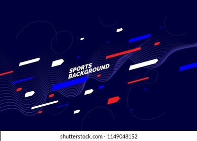 Modern colored poster for sports. Vector illustration