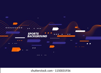 Modern colored poster for sports. Vector illustration Modern colored poster for sports. Vector illustration
