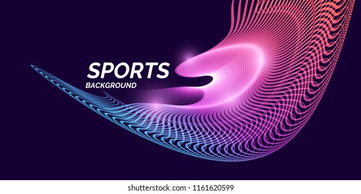 Modern colored poster for sports. Vector illustration