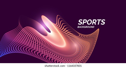 Modern colored poster for sports. Vector illustration