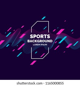 Modern colored poster for sports. Vector illustration