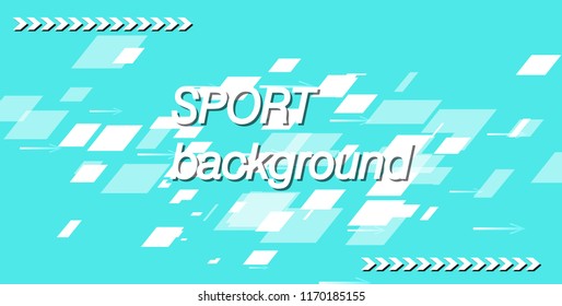 Modern colored poster for sports. Vector illustration