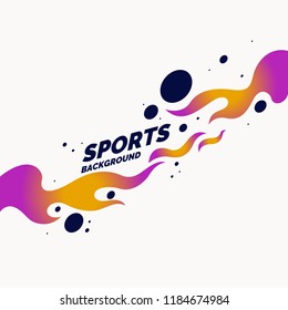 Modern colored poster for sports. Vector illustration