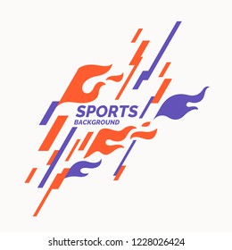 Modern colored poster for sports. Vector illustration