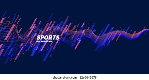 Modern colored poster for sports. Vector illustration