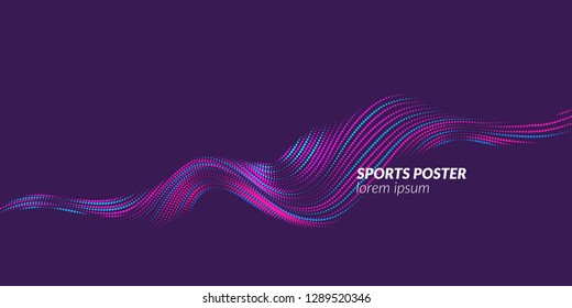 Modern colored poster for sports. Vector illustration