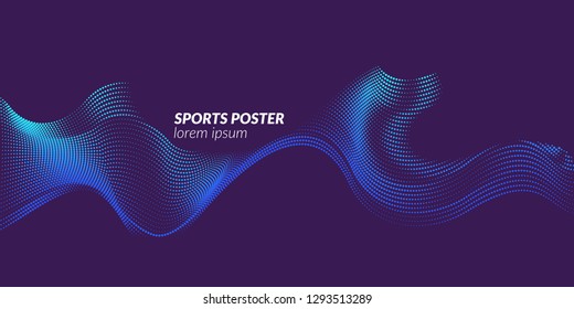 Modern colored poster for sports. Vector illustration