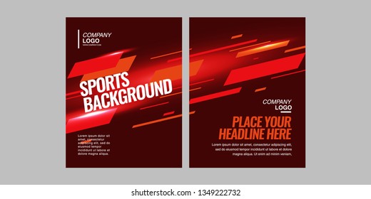 Modern colored poster for sports.  Vector illustration Text sports background for website and apps. element for web, design cover, flyers, brochures and landing page