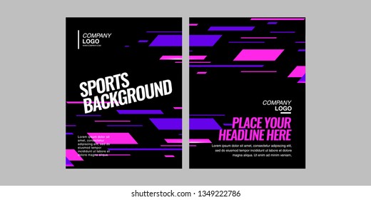 Modern colored poster for sports.  Vector illustration Text sports background for website and apps. element for web, design cover, flyers, brochures and landing page