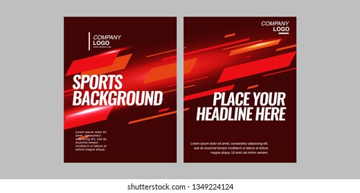 Modern colored poster for sports.  Vector illustration Text sports background for website and apps. element for web, design cover, flyers, brochures and landing page