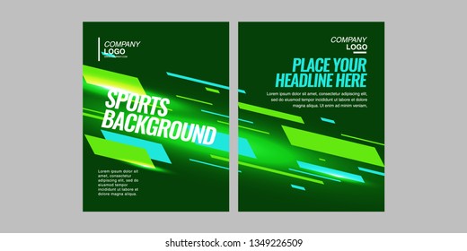 Modern colored poster for sports.  Vector illustration Text sports background for website and apps. element for web, design cover, flyers, brochures and landing page