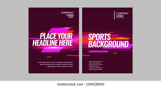 Modern colored poster for sports.  Vector illustration Text sports background for website and apps. element for web, design cover, flyers, brochures and landing page