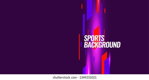 Modern colored poster for sports.  Vector illustration Text sports background for website and apps. element for web, design cover, flyers, brochures and landing page
