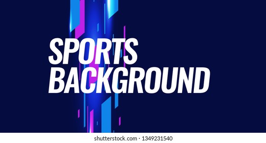 Modern colored poster for sports.  Vector illustration Text sports background for website and apps. element for web, design cover, flyers, brochures and landing page