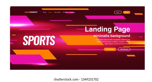 Modern colored poster for sports.  Vector illustration Text sports background for website and apps. element for web, design cover, flyers, brochures and landing page