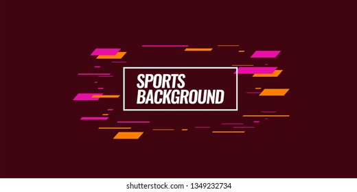 Modern colored poster for sports.  Vector illustration Text sports background for website and apps. element for web, design cover, flyers, brochures and landing page