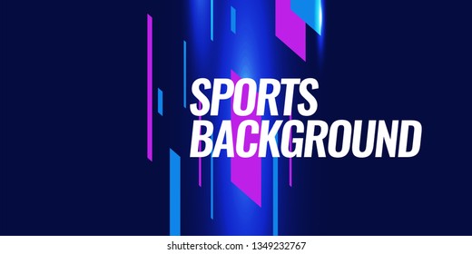 Modern colored poster for sports.  Vector illustration Text sports background for website and apps. element for web, design cover, flyers, brochures and landing page