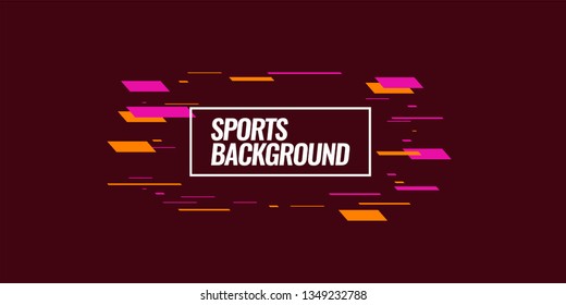 Modern colored poster for sports.  Vector illustration Text sports background for website and apps. element for web, design cover, flyers, brochures and landing page